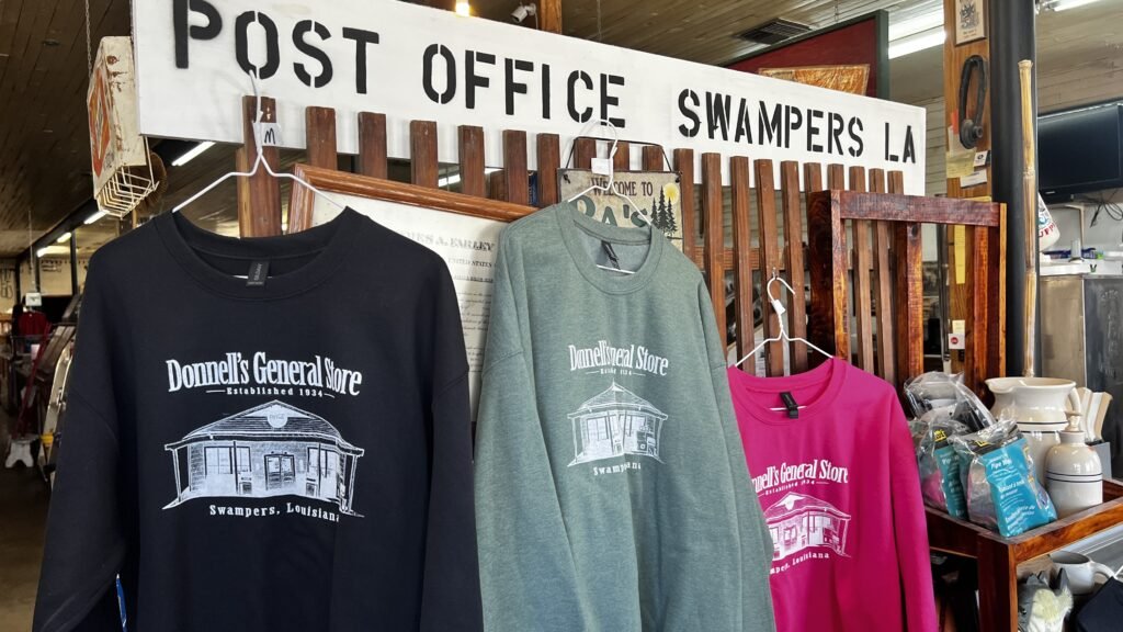 The former Swampers Post Office counter inside Donnell's General Store, Louisiana